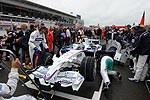 Nick Heidfeld vor dem Start in der Start-Aufstellung