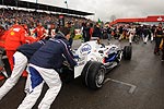 Nick Heidfeld vor dem Start des Rennens in Silverstone