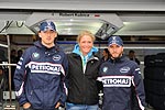 Robert Kubica, mit Golferin Suzann Pettersen (27, NOR) und Nick Heidfeld