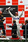 Robert Kubica auf dem Siegerpodest
