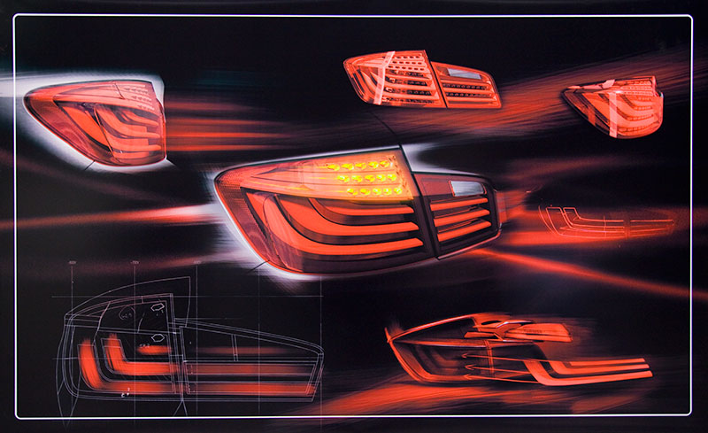 Skizze R�ckleuchten-Design