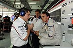 Robert Kubica in der BMW Sauber F1 Box in Bahrain