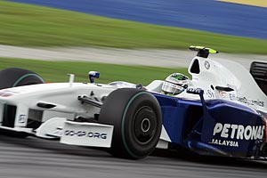 Nick Heidfeld beim F1-Qualifying in Sepang, Malaysia