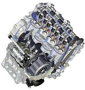 BMW Motorrad S 1000 RR, Motor mit Getriebe