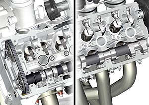  Schlepphebel (links BMW S 1000 RR, rechts BMW K 1300 S)