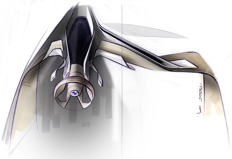 BMW Vision EfficientDynamics, Design Skizze Interieur