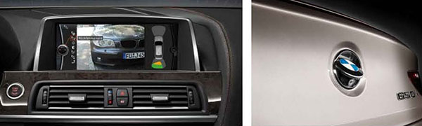 Rückfahrkamera unter dem BMW-Emblem in der Kofferraumklappe