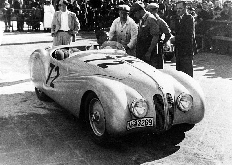 BMW 328 Mille Miglia Roadster beim I. Gran Premio Brescia delle Mille Miglia, 28.04.1940