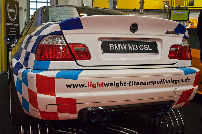 Foto: BMW Manhart M3 E46 CSL, 9x18 Zoll Rädern vorne und 10,5 x 18 Zoll ...