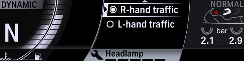 BMW K 1600 GT / BMW K 1600 GTL, Men, integriertes Bedienkonzept