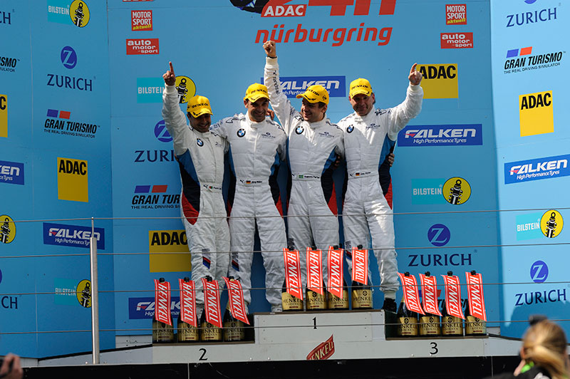 Siegerehrung nach dem BMW-Sieg beim 24-Stundenrennen am Nrburgring