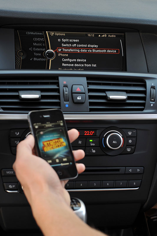 BMW X3 xDrive35i (F25), Anbindung Musik-Player per Bluetooth