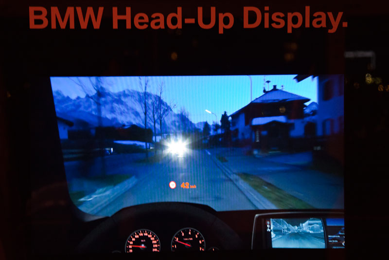Technische Vorfhrung des neuen BMW Head-Up Displays