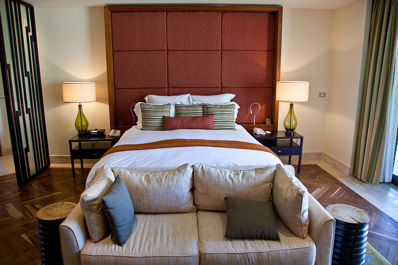 Grozgiges Doppelzimmer auf der Hotel-Insel des Hotels The One And Only in Kapstadt.