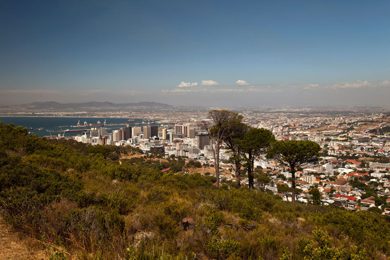 Blick ber den Signal Hill auf Kapstadt, Sd-Afrika.