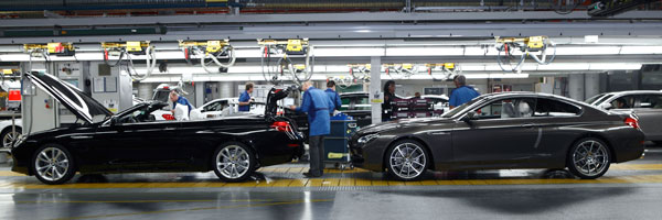 BMW 6er Cabrio und Coupé laufen im BMW Werk Dingolfing auf der selben Produktionsstraße