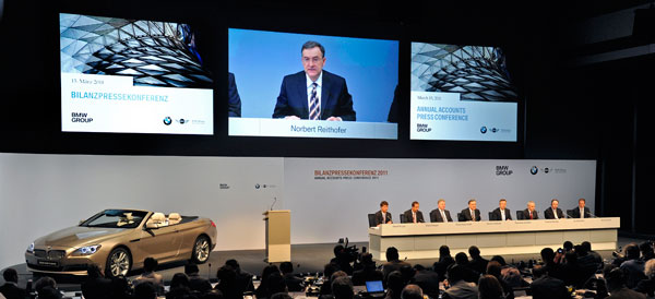 BMW Group Bilanzpressekonferenz am 15. März 2011 in München