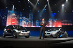 Dr. Klaus Draeger, BMW Vorstand, bei der Weltpremiere des BMW i3 und i8 in Fankfurt