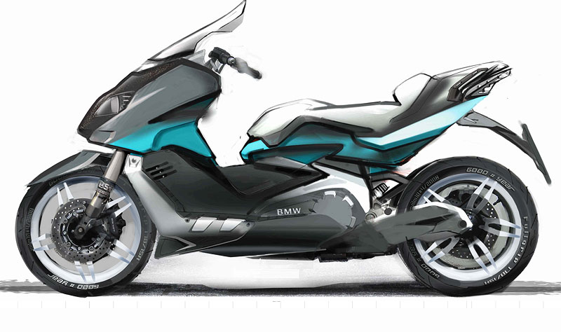 BMW C 600 Sport und BMW C 650 GT: Designzeichnung