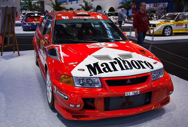 Mitsubishi Lancer Evo VII, Siegerwagen bei der Rallye Monte Carlo 1999, 4-Zylinder, 2.000 ccm, ber 300 PS