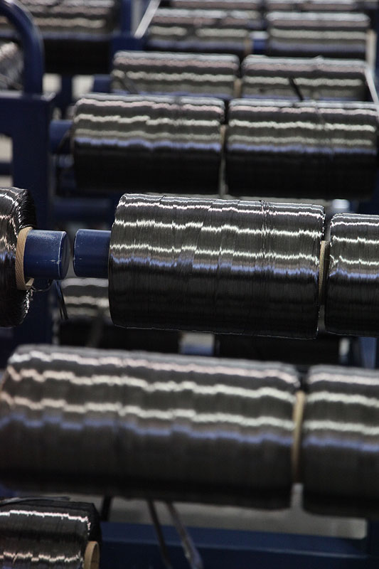 Foto aus dem Carbon Fiber Werk von SGL, Automotive Carbon Fiber Site Moses Lake