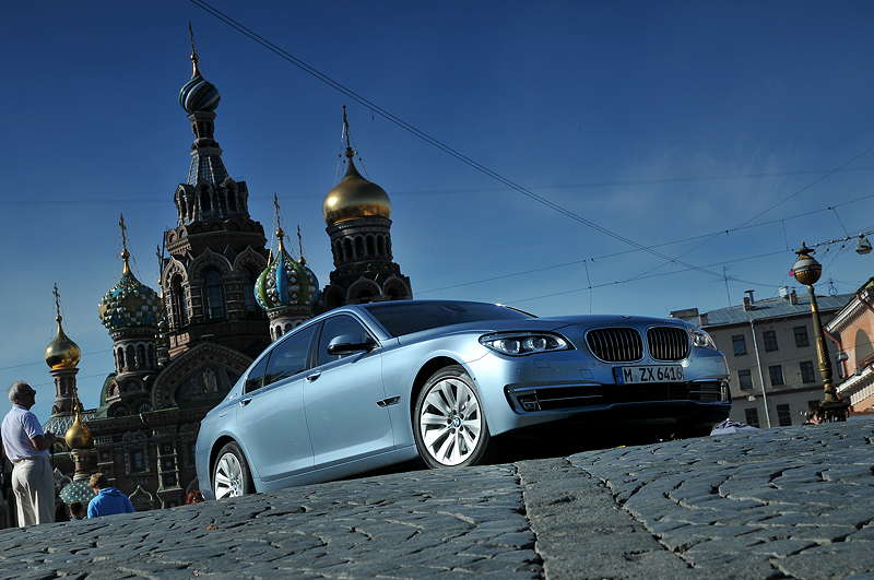 BMW ActiveHybrid 7 (F04 LCI) on location in St. Petersburg