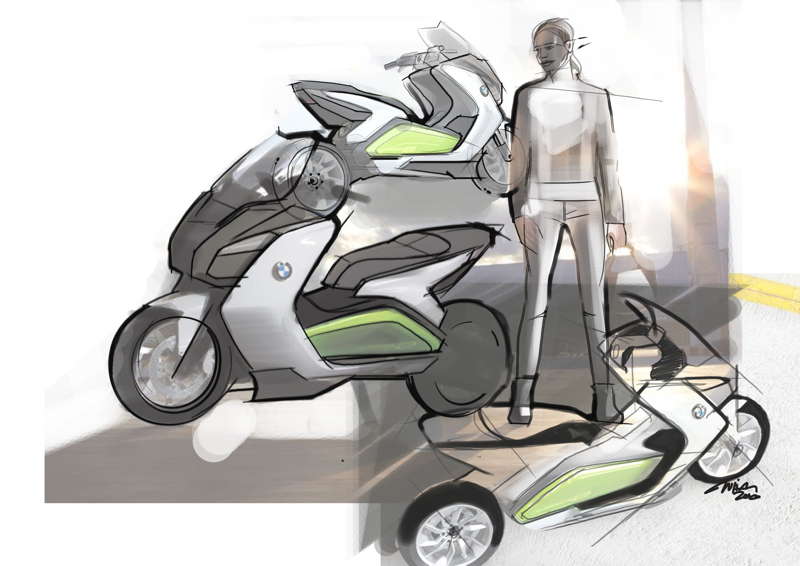 BMW C evolution, Designskizze