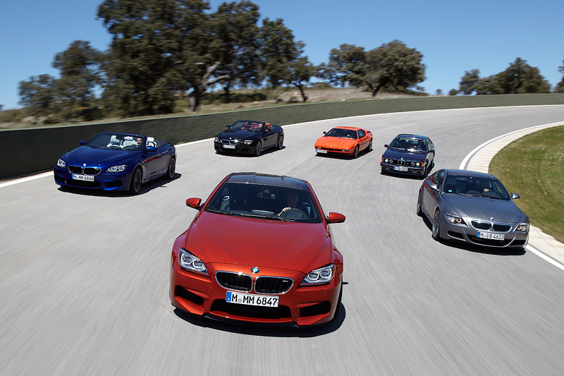 BMW M6 Coupe mit seinen M6 Ahnen und dem BMW M1