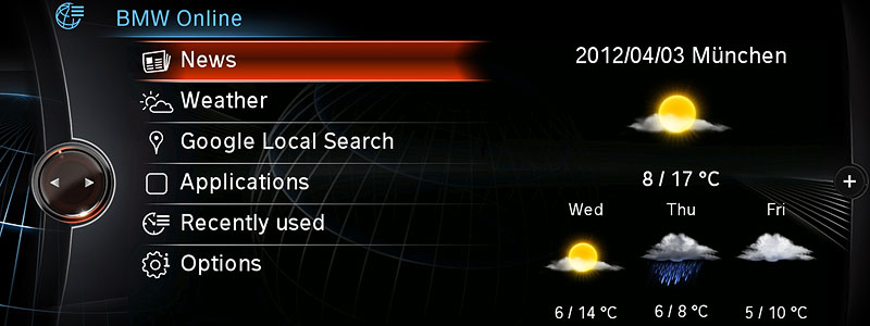 BMW ConnectedDrive, Neue Generation Navigationssystem Professional, Online News