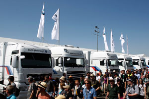 Hockenheim, 28. April 2012. BMW Team RMG Lastwagen.