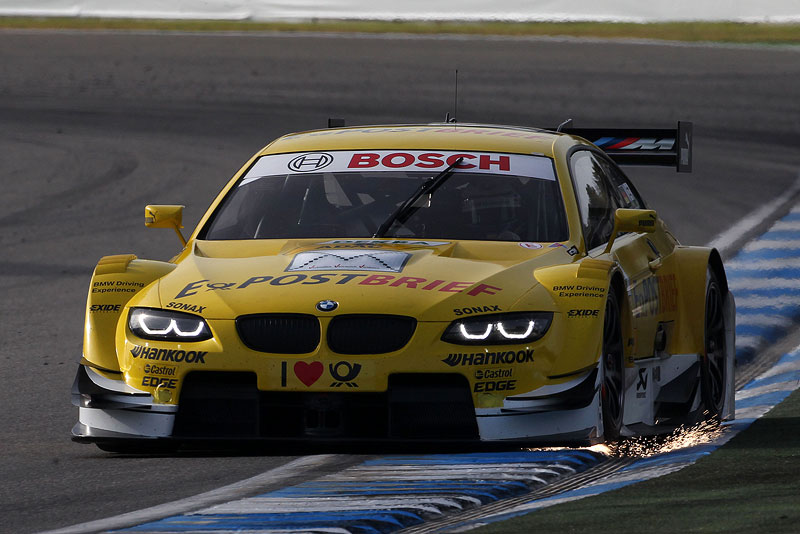 Dirk Werner in seinem E-Postbrief BMW M3 DTM beim Qualifying am Hockenheimring.