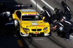   Estoril (PT), 9. Februar 2012. BMW M3 DTM Test. BMW Team RBM Pit Stop.