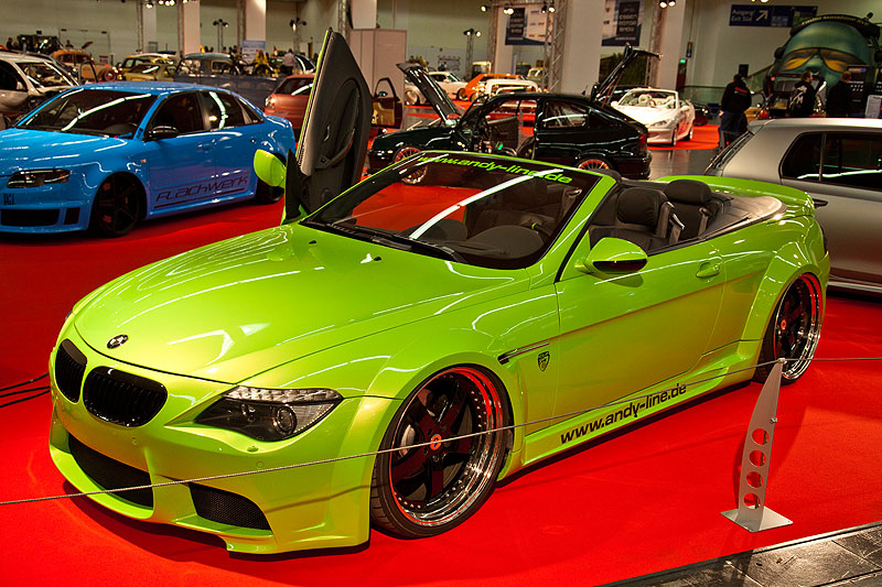 BMW 6er Cabrio (E64) in Halle 1A, V8-Motor, 333 PS, speziell angefertigtes Airride-Fahrwerk von G-Ride