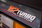 BMW Alpina B7 Turbo Katalysator (E28), Typschild auf der Kofferraumklappe