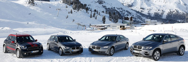 Snow Down 2012 im österreichischen Kühtai zeigt die BMW Group Allradkompetenz.