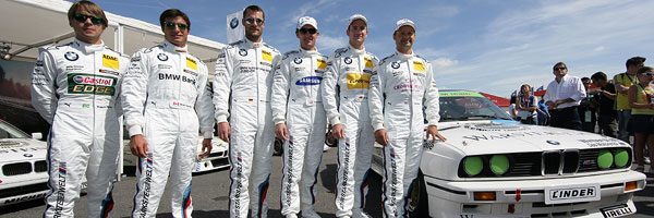 Augusto Farfus (BR), Bruno Spengler (CA), Martin Tomczxk (DE), Joey Hand (US), Dirk Werner (DE) und Andy Piaulx (GB)