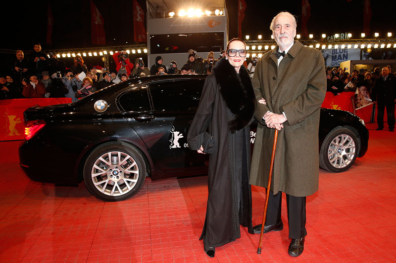 Birgit Kroencke und Christopher Lee bei der 'Night Train To Lisbon' Premiere, Berlinale Palast, 63. Berlinale