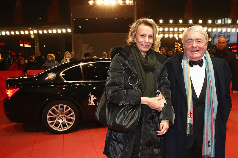 Claude Lanzmann mit Partnerin am Berlinale Palast, 63. Berlinale