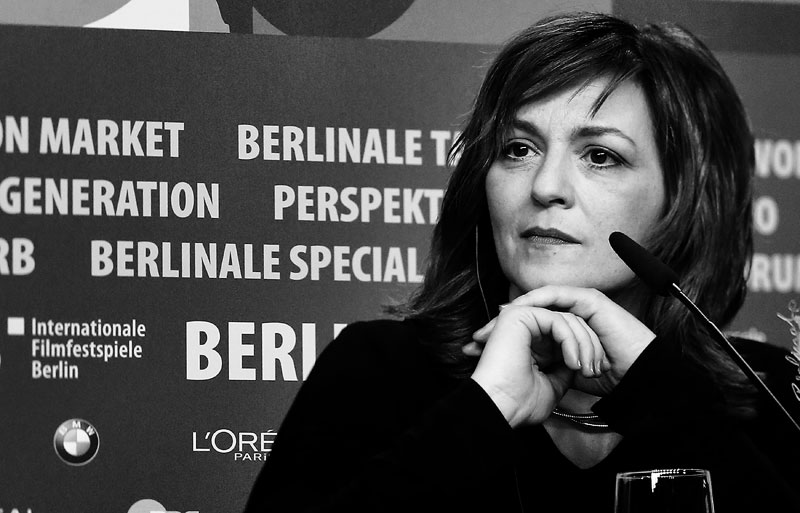Schauspielerin Martina Gedeck, bei der 'The Nun' Pressekonferenz bei der 63. Berlinale im Hyatt Hotel