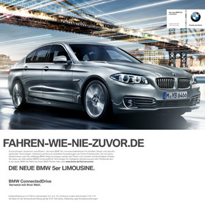 Anzeige BMW 5er Kampagne