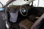 BMW i3, Vorserienfahrzeug, noch abgedeckter Innenrraum
