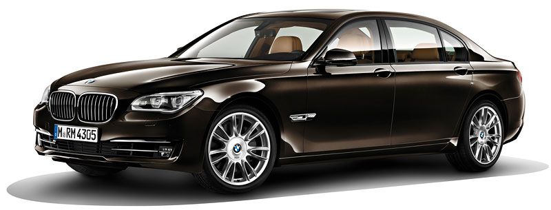 BMW Individual 7er Limousine Langversion (F02 LZI) - 760Li  Lackierung: BMW Individual Citrinschwarz metallic  Felgen: BMW Individual Leichtmetallrder V-Speiche 301 l.