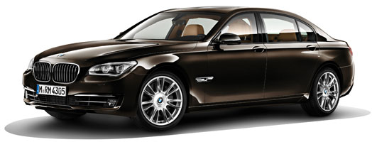 BMW Individual 7er Limousine Langversion (F02 LZI) - 760Li – Lackierung: BMW Individual Citrinschwarz metallic – Felgen: BMW Individual Leichtmetallräder V-Speiche 301 l.