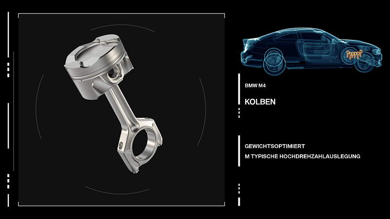 Der neue BMW M3/M4 Motor Kolben.
