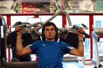 BMW DTM Champion 2012, Bruno Spengler (CA) beim Fitness-Training.