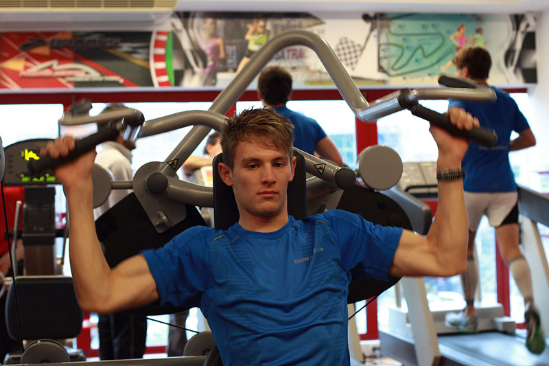Marco Wittmann beim Fitness-Training.