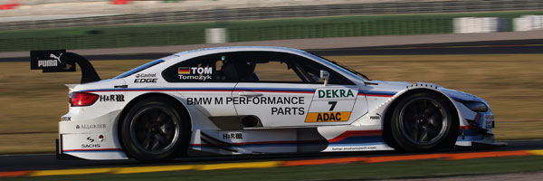 Timo Glock im Martin Tomczyks BMW M Performance Parts M3 DTM in Valencia am 23.01.13