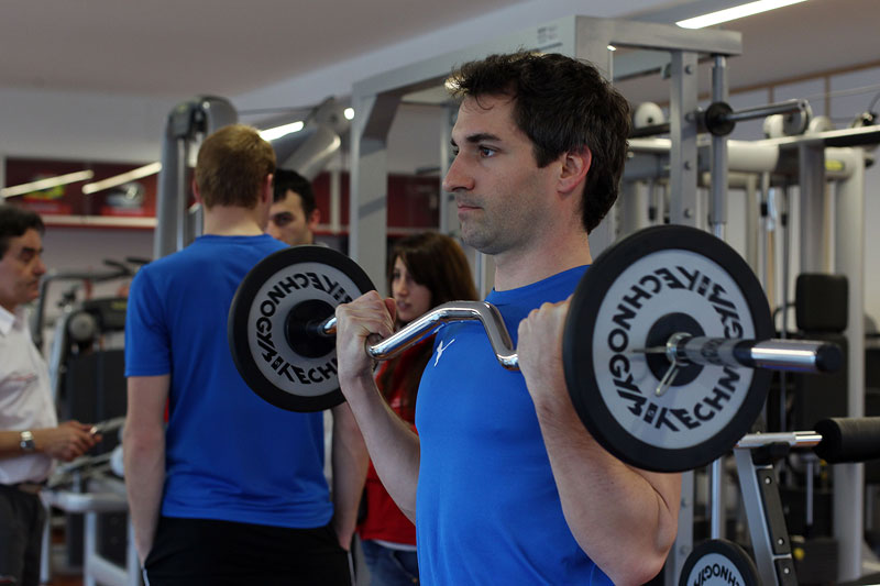 Timo Glock beim Fitness-Trainig.