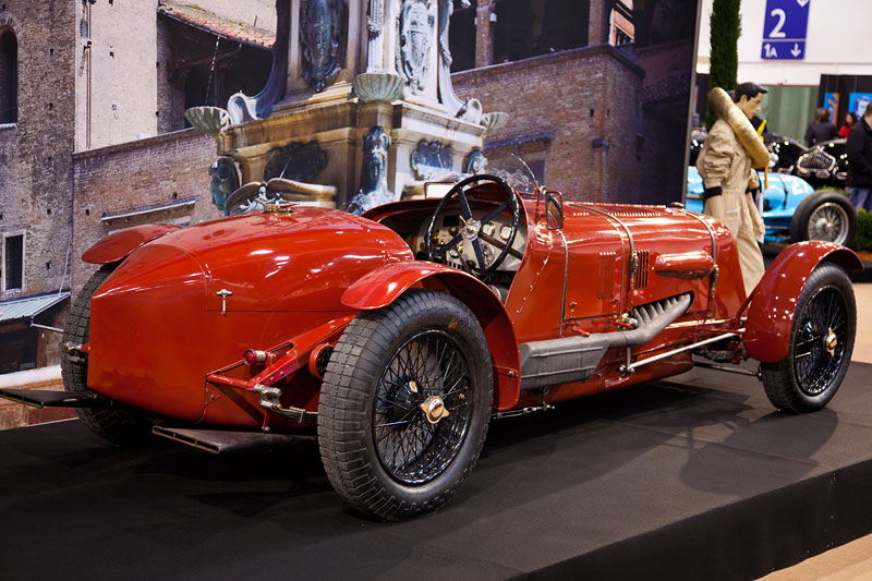 Maserati Tipo V4, der 16-Zylinder-Motor ist von Alfieri Maserati zusammen mit Piero Visentini entworfen