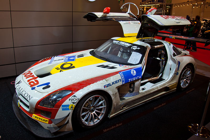 Essen Motor Show 2013: Mercedes SLS AMG GT3, Grundpreis: 410.550 Eur, mit V8-Zylinder-Motor, 500 PS